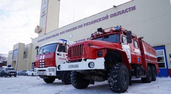 На пожаре в Ряжске пострадал мужчина