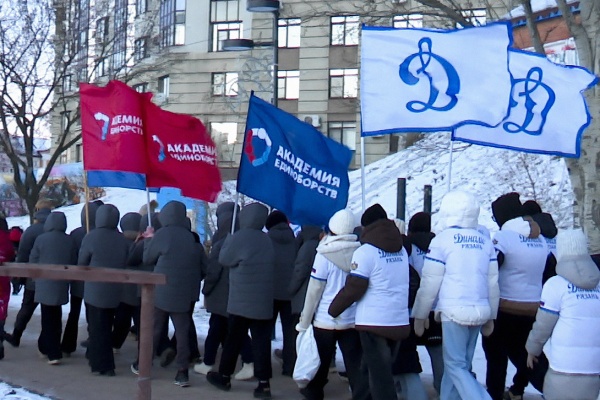 Парад рязанских спортсменов открыл спортивный день Новогодней столицы