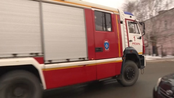 В Пронске горела хозпостройка