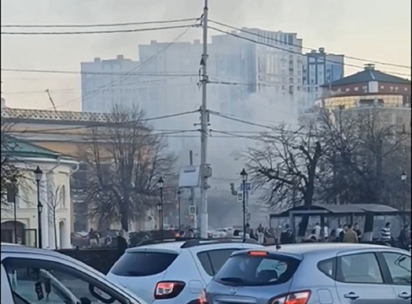 В центре Рязани случился крупный пожар