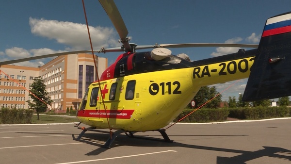 Вертолет санавиации доставил пострадавших из Михайлова в ОКБ